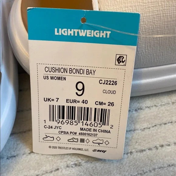 Reef White and Brown Slide Sandals - Picture 7 of 8